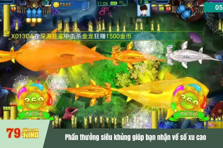 Phần thưởng siêu khủng giúp bạn nhận về số xu cao ngất ngưởng